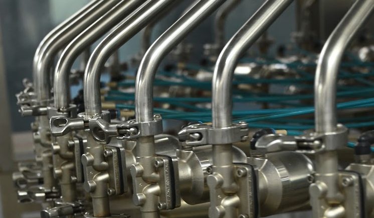 Stainless filling valves of the rotary filler